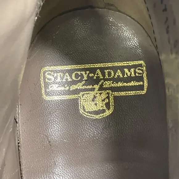 Stacy Adams Madison Mens 11 EE WW Brown Tan Leather Spat Boots Cap Toe Steampunk - Picture 9 of 13